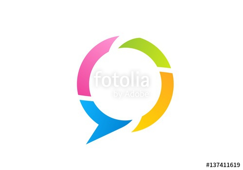 Abstract Pixel Shape Communicate Logo Template photo - 1