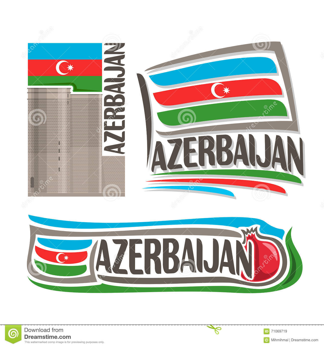 Bank of Baku (national colors logotype) Logo photo - 1
