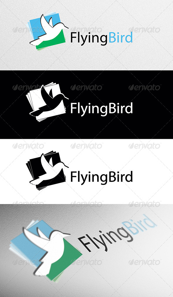 Flying Bird Animal Logo Template photo - 1