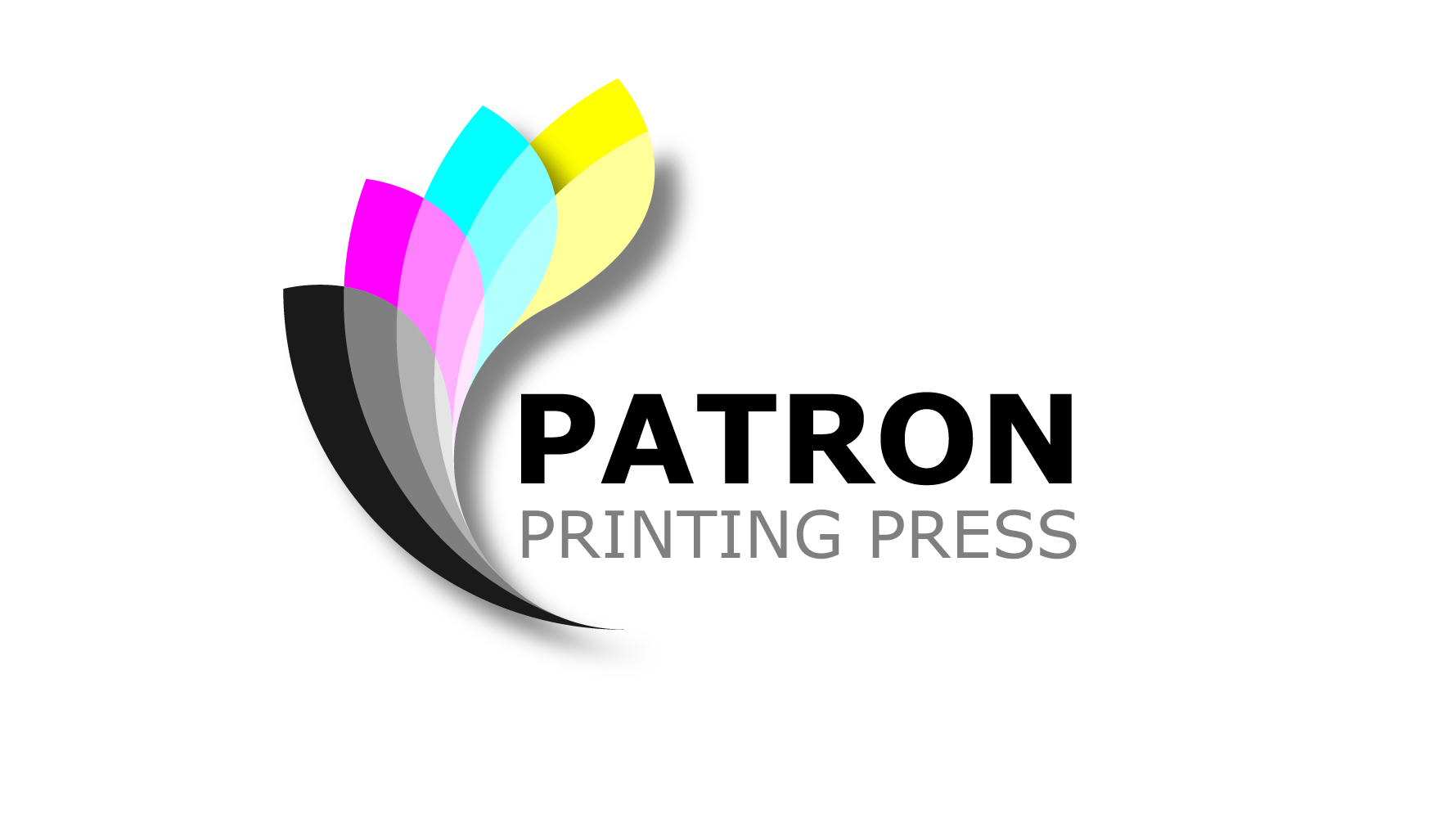Digital printing company logo design for media Vector Image