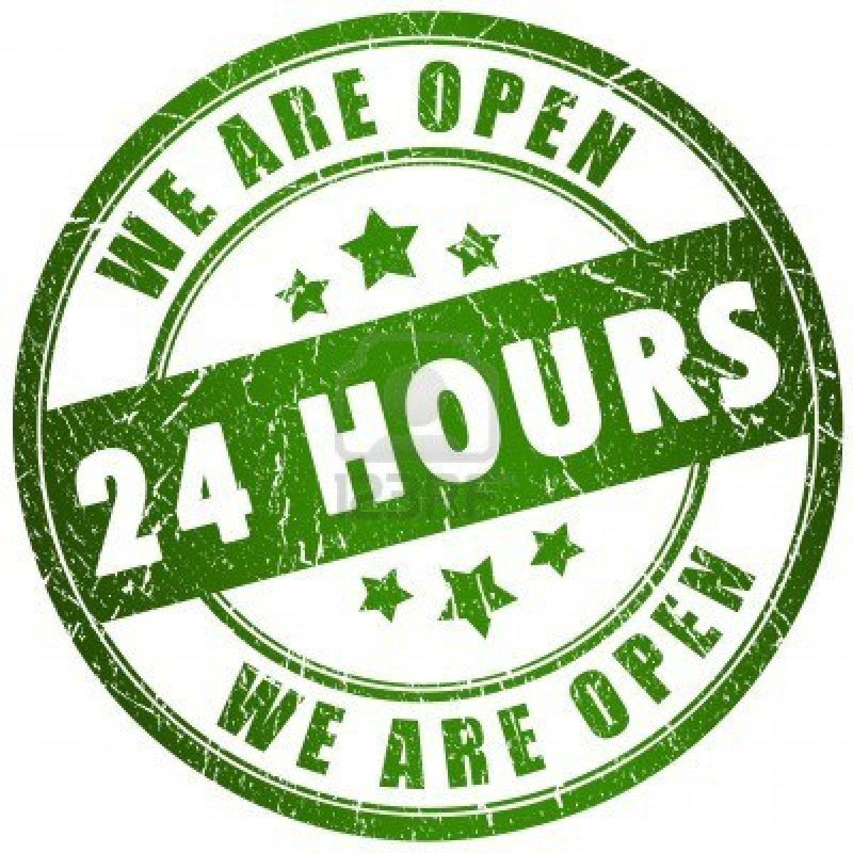 We Are Open 24 hours Logo photo - 1
